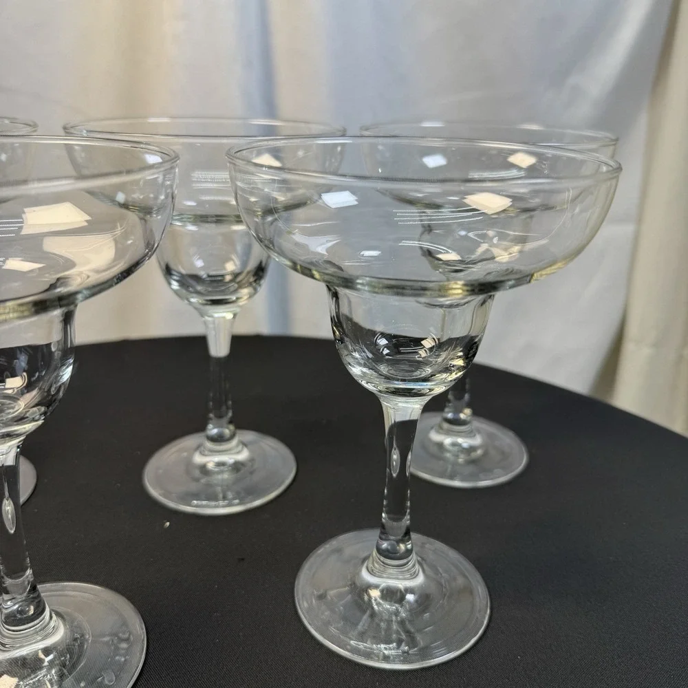 Set of (5)‎ Clear Margarita Glasses 6